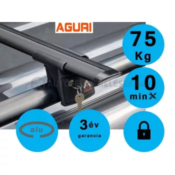   Aguri runner 120 cm A/B čierne hliník Strešný nosič integrovanými pozdĺžnikmi (51025)