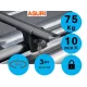 Aguri runner 120 cm A/B čierne hliník Strešný nosič integrovanými pozdĺžnikmi (51025)