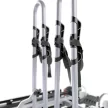 EgriAuto Dynamic Plus 3-dielny nosič bicyklov na ťažné zariadenie strieborný, uzamykateľný, 75 kg nosnosť (7636)