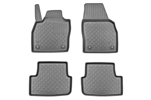 Eco gumové koberce s vysokým okrajom Volkswagen Polo 2017-, Seat Ibiza 2017-, Seat Arona 2017-, Audi A1 GB 2018-, Skoda Fabia 2021-, Volkswagen Taigo 2021-