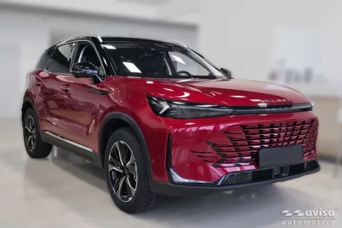 Avisa fekete matt acél küszöbvédő dombornyomott "Lines" (4 darabos) BAIC BEIJING 7 2023->