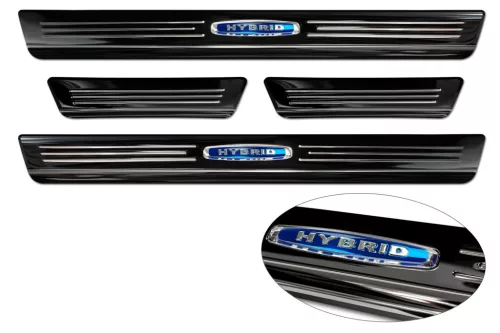 Avisa čierna leštená oceľová ochrana prahu blue "hybridný"(4 pcs) BMW X6 III G06 2019->