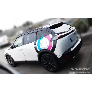   Avisa strieborná saténová oceľová ochrana prahu (4-dielny) PEUGEOT 2008 II crossover 2019->