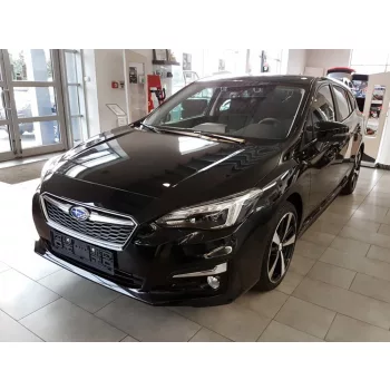   Avisa čierna leštená oceľová ochrana prahu "Sportline" s gravírovaním SUBARU IMPREZA V (GT) 5D FL2017->