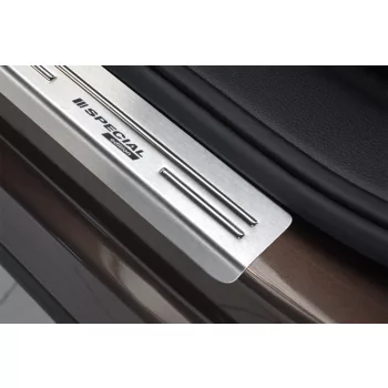   Avisa strieborná saténová oceľová ochrana prahu "Special Edition" (4-dielny) SEAT ALHAMBRA II 2010->, VOLKSWAGEN SHARAN II 2010->