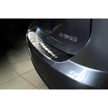   Avisa strieborná saténová oceľová ochrana nárazníka TOYOTA AVENSIS III kombi 2009-2011, FL2011-2015