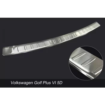   Avisa strieborná saténová oceľová ochrana nárazníka VOLKSWAGEN GOLF PLUS VI 5d 2009- 11.2012