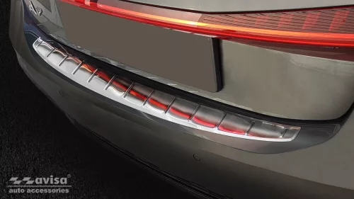 Avisa strieborná saténová oceľová ochrana nárazníka AUDI A7 C8 Sportback II liftback 2017->