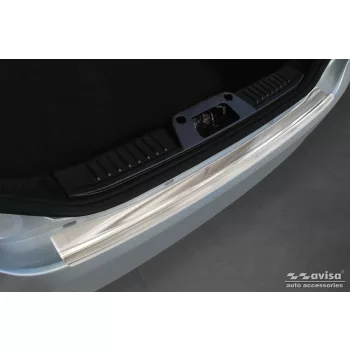   Avisa strieborná saténová oceľová ochrana nárazníka FORD FIESTA VII hatchback 3D/5D/van 3D 2008-2012, FL2012-2017