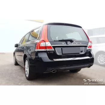   Avisa strieborná saténová oceľová ochrana nárazníka VOLVO V70 III FL2014-2016