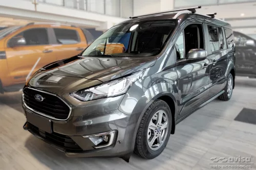 Avisa 3 mm ryhovaný čierna matná hliníková ochrana nárazníka FORD TRANSIT/TOURNEO Connect II 2014-2017, FL2017-2022