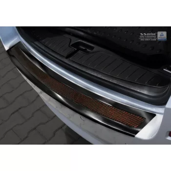   Avisa červený-čierny a čierna oceľová karbónová oceľová karbónová ochrana nárazníka MERCEDES E Class W212 T-Model 2013-2015, FL2015-2016