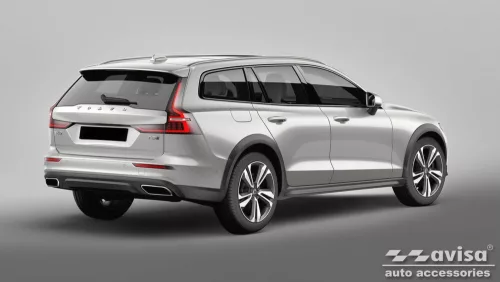 Avisa čierna oceľ Ochrana nakladacej Volvo V60 II combi 2018->, Volvo V60 II CROSS COUNTRY 2018->, Volvo V60 II Plug-In Hybrid 2019->/R-model 2019->