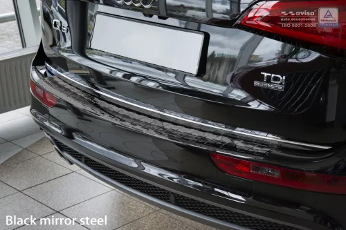 Avisa čierna leštená oceľová ochrana nárazníka AUDI Q5 2008-2012, FL2012-2016, AUDI SQ5 2013->