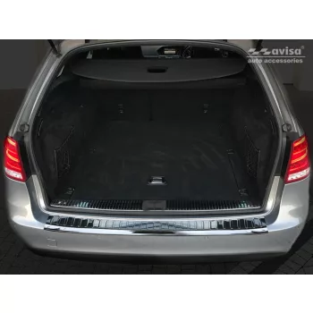   Avisa čierna leštená oceľová ochrana nárazníka MERCEDES E Class W212 T-Model 2013-2015, FL2015-2016