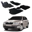 EgriAuto Prémiové 3D gumové autokoberce s uchytením SKODA Octavia II 2005-2013