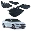 EgriAuto 3D prémiové gumové koberce s patentkami Skoda Superb 3 2015-2023