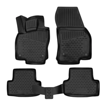   EgriAuto 3D prémiové gumové koberce s patentkami Skoda Karoq 2017- kombi 4 ks (Fiók bez a sedadlo vodiča pod)