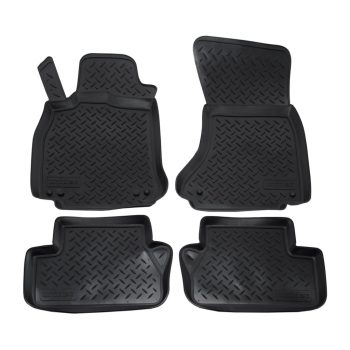   EgriAuto Prémiové 3D gumové autokoberce s uchytením NORM Audi A4 B8 2007-2015 4 ks