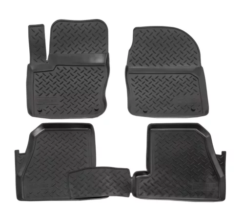 EgriAuto Prémiové 3D gumové autokoberce s uchytením NORM FORD Focus III 2011-2015 4 ks