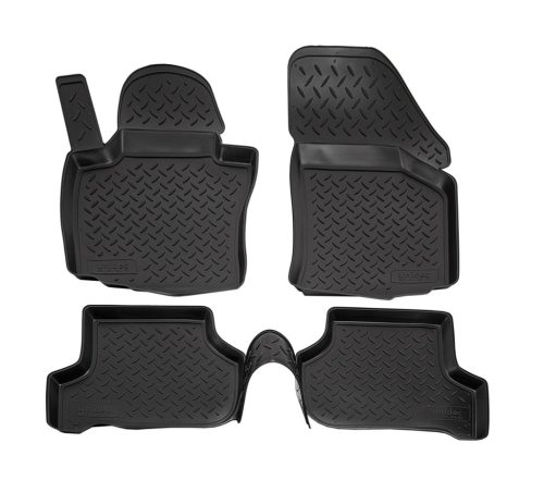 EgriAuto Prémiový 3D Gumové autokoberce s uchytením NORM Seat Leon 2005-2012 4 ks