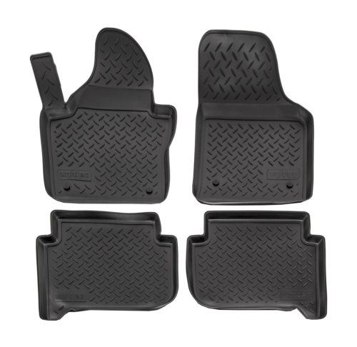 EgriAuto Prémiový 3D Gumové autokoberce s uchytením NORM VOLKSWAGEN Touran 2003-2015 4 ks