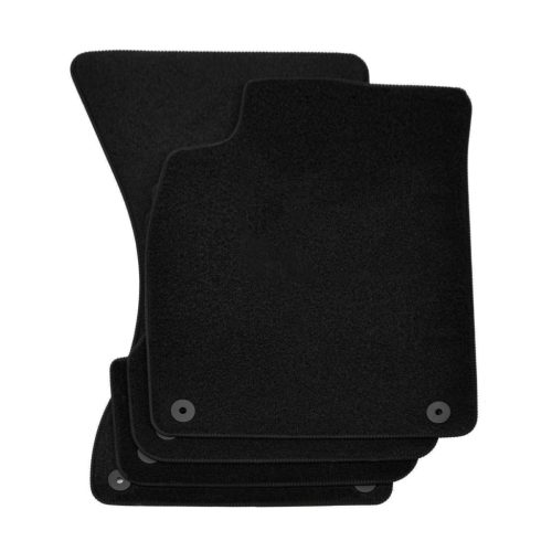 EgriAuto plyšový textilný koberec čierny Audi A6 C7 2011-2018 4 ks
