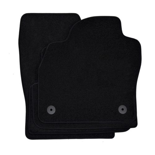 EgriAuto plyšový textilný koberec čierny VW Polo AW 2017-vyšší 4 ks