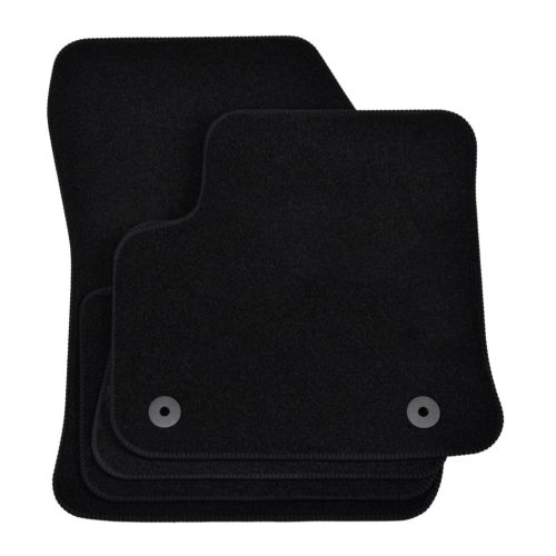 EgriAuto plyšový textilný koberec čierny PEUGEOT 208 Electric 2020-vyšší 4 ks