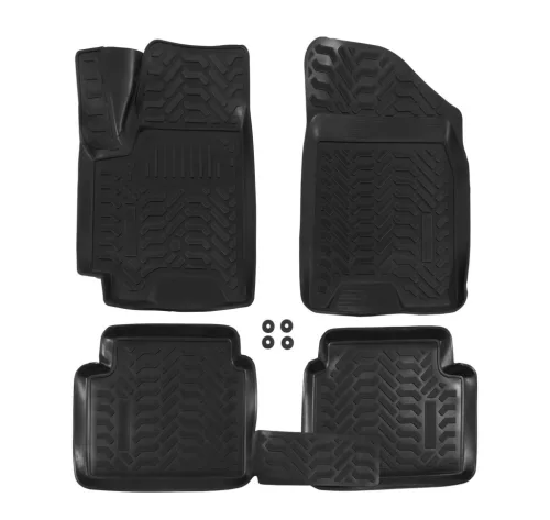 EgriAuto 3D prémiové gumové koberce s patentkami Hyundai Santa Fe III 4 ks 2013-2018