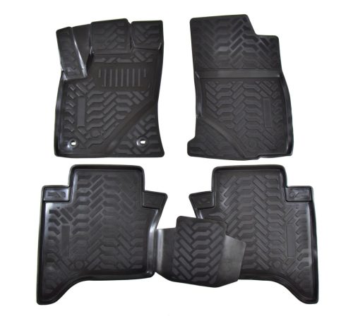 EgriAuto Prémiové 3D gumové autokoberce s uchytením TOYOTA Hilux up 2015-