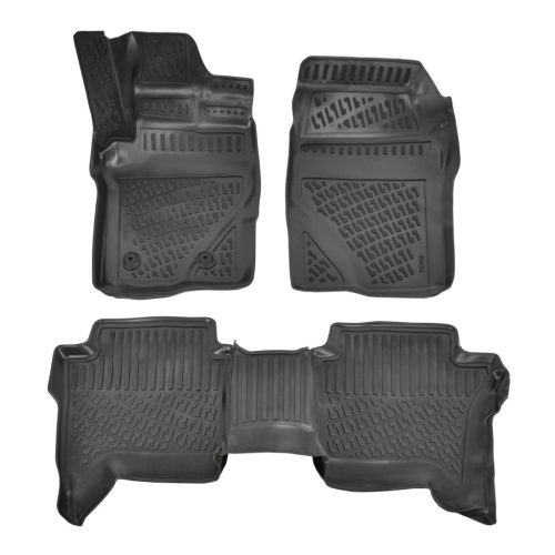 EgriAuto Prémiový 3D Gumové autokoberce s uchytením VOLKSWAGEN Amarok 2023-