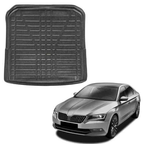 EgriAuto čierna protišmyková vaňa do kufra Skoda Superb Sedan 2015-