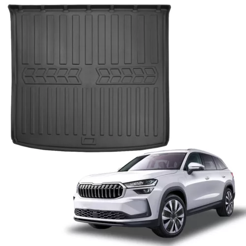 EgriAuto čierna protišmyková vaňa do kufra Skoda Kodiaq 5- üléses 2024- (horný úroveň)
