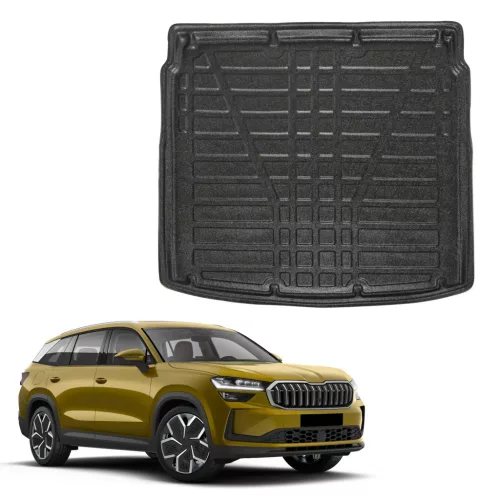 EgriAuto čierna protišmyková vaňa do kufra Skoda Kodiaq 5- üléses 2024- (dolný úroveň)