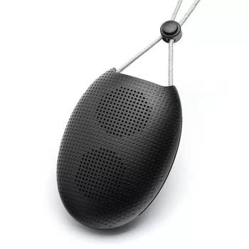   Nyakba akasztható Bluetooth hangszóró, 3 W, 500 mAh, fekete