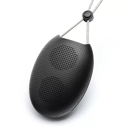 Nyakba akasztható Bluetooth hangszóró, 3 W, 500 mAh, fekete