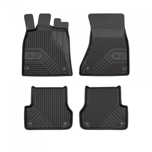 Prémiový 3D s vysokým okrajom Gumové autokoberce Audi A6 C7 2011-2018 upevnenie patentek közötti távolságs of the rear car mat 37 cm