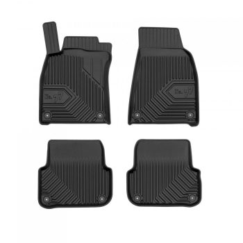   Prémiový 3D s vysokým okrajom Gumové autokoberce Audi A6 C6 2004-2006 facelift előtti, upevnenie patentek közötti távolságs of the rear car mat 37.5 cm