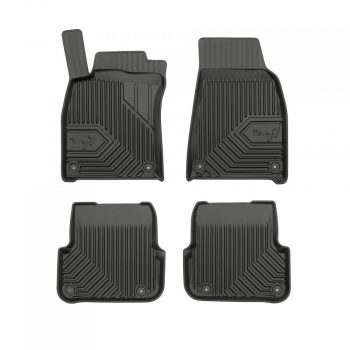   Prémiový 3D s vysokým okrajom Gumové autokoberce Audi A6 C6 2006-2011 facelift utáni, upevnenie patentek közötti távolságs of the rear car mat 34.5 cm