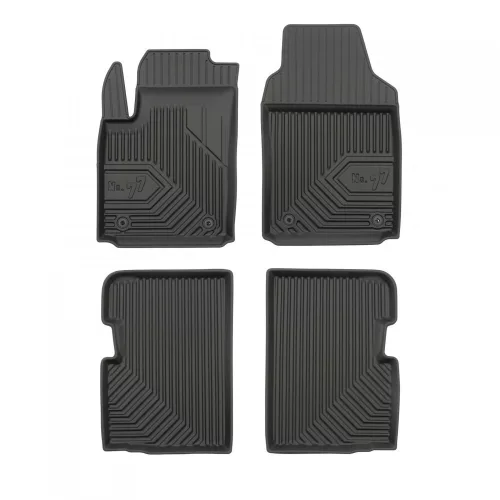 3D prémiové gumové koberce s vysokým okrajom Fiat 500 2007 hatchback, okrem hybridný