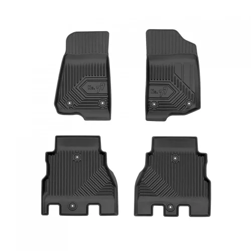 Prémiový 3D s vysokým okrajom Gumové autokoberce Jeep Wrangler IV 2017 SUV, 4 dverové, Rubicon, okrem hybrid
