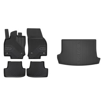   Prémiový gumové autokoberce a gumová vana do kufru VOLKSWAGEN T-Roc 5 Seat 2017- (frogum_77412088_DZ413092_1)