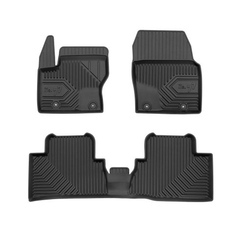 Prémiový 3D s vysokým okrajom Gumové autokoberce FORD Grand C-Max 2010-2019 minivan, upevnenie patentek közötti távolság 25,5 cm