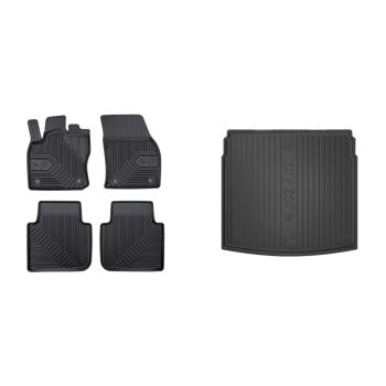   Prémiový gumové autokoberce a gumová vana do kufru VOLKSWAGEN Tiguan All-Space 5-dverový 2015- (frogum_77445543_DZ414921_1)