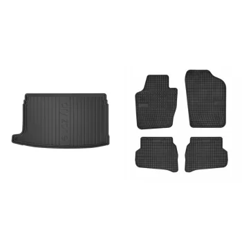   Prémiové gumové koberce a vaňa do kufra Volkswagen Polo V. Hatchback 5-dverový 2009-2014 (frogum_DZ400825_ET0394_1)