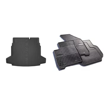   Prémiové gumové autokoberce a gumová vana do kufru Saab 93 SportSedan 4-dverový 2003- (frogum_DZ404526_ET410688_1)