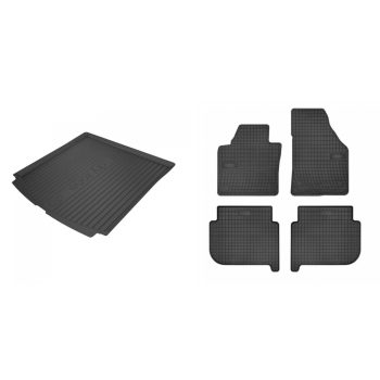   Prémiové gumové autokoberce a gumová vana do kufru VOLKSWAGEN Touran I. 5-dverový 2010-2015 (frogum_DZ549277_ET0395_1)