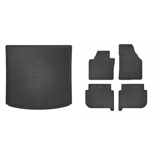 Prémiové gumové autokoberce a gumová vana do kufru VOLKSWAGEN Touran I. 5-dverový 2003-2010 (frogum_DZ802705_ET0395_1)