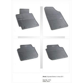   Spevnená pätová zóna Gumové autokoberce HYUNDAI Elantra V 2010- (433)